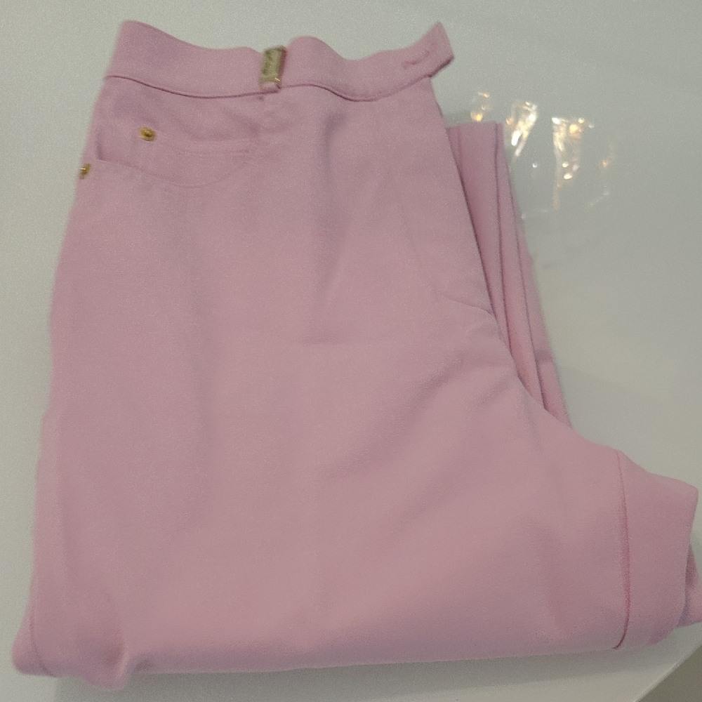 St. John Pink Straight Leg Pants